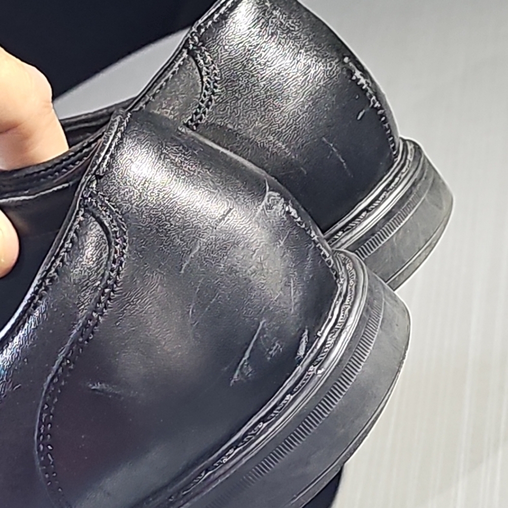 Clarks Men's 9‎ Derby Oxfords Black Leather Lace Up  Medium (D, M) Good PreOwned - Picture 12 of 12
